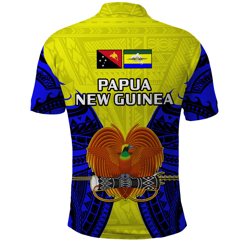 Papua New Guinea Polo Shirt Morobe Province Mix Coat Of Arms Polynesian Art - Wonder Print Shop