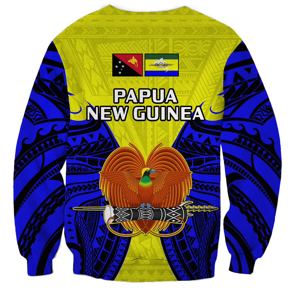 Papua New Guinea Sweatshirt Morobe Province Mix Coat Of Arms Polynesian Art - Wonder Print Shop