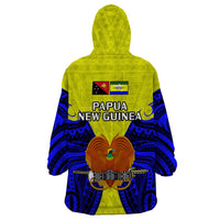 Papua New Guinea Wearable Blanket Hoodie Morobe Province Mix Coat Of Arms Polynesian Art - Wonder Print Shop