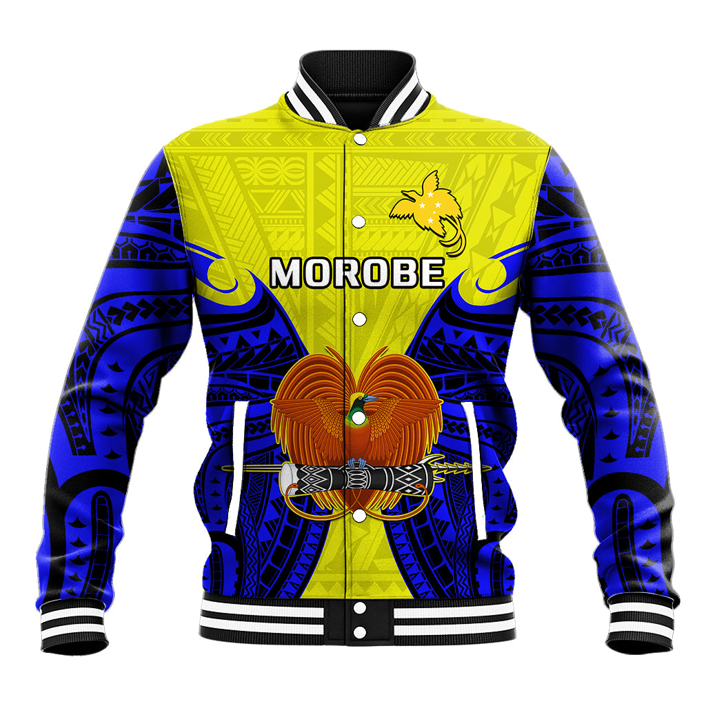 custom-personalised-papua-new-guinea-baseball-jacket-morobe-province-mix-coat-of-arms-polynesian-art