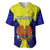 (Custom Personalised) Papua New Guinea Baseball Jersey Morobe Province Mix Coat Of Arms Polynesian Art - Wonder Print Shop