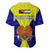 (Custom Personalised) Papua New Guinea Baseball Jersey Morobe Province Mix Coat Of Arms Polynesian Art - Wonder Print Shop