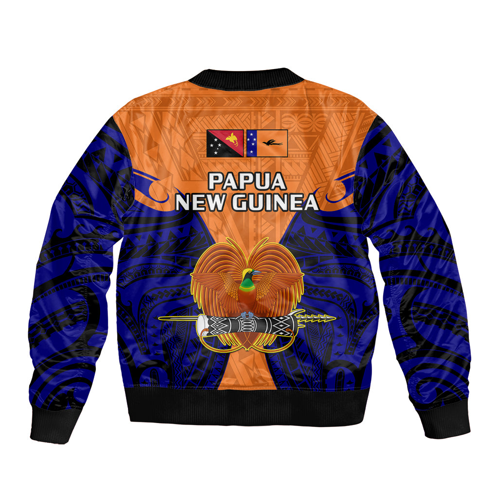 Papua New Guinea Bomber Jacket New Ireland Province Mix Coat Of Arms Polynesian Art - Wonder Print Shop