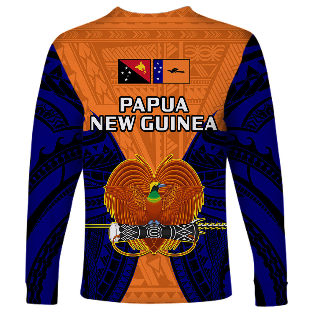Papua New Guinea Long Sleeve Shirt New Ireland Province Mix Coat Of Arms Polynesian Art - Wonder Print Shop