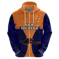 Custom Papua New Guinea Hoodie New Ireland Province Mix Coat Of Arms Polynesian Art - Wonder Print Shop