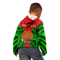 (Custom Personalised) Papua New Guinea Kid Hoodie Southern Highlands Province Mix Coat Of Arms Polynesian Art - Wonder Print Shop