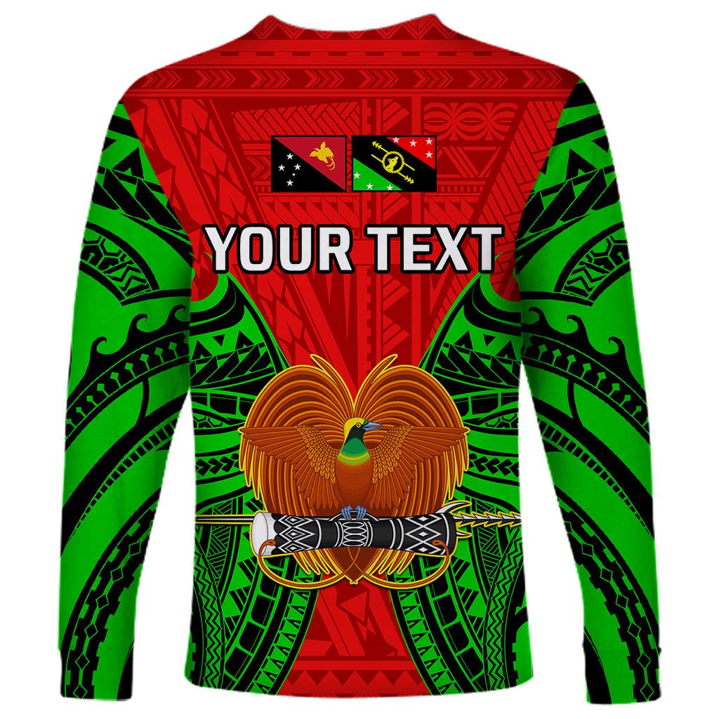 (Custom Personalised) Papua New Guinea Long Sleeve Shirt Southern Highlands Province Mix Coat Of Arms Polynesian Art - Wonder Print Shop