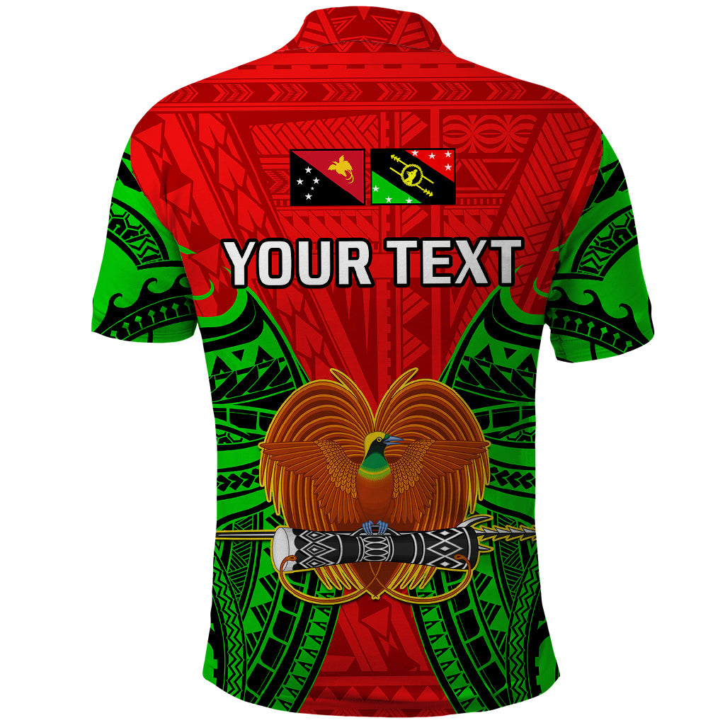 Custom Papua New Guinea Polo Shirt Southern Highlands Province Mix Coat Of Arms Polynesian Art - Wonder Print Shop