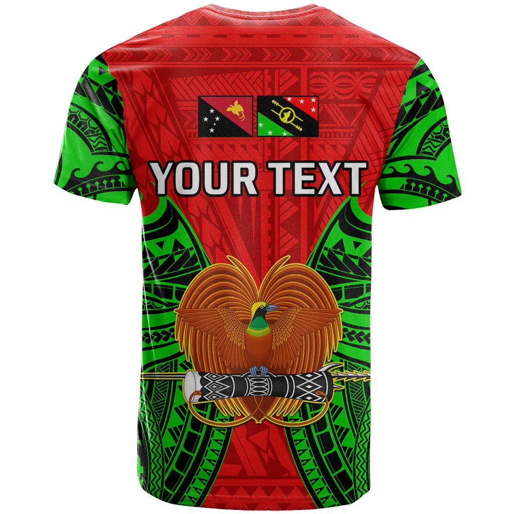 Custom Papua New Guinea T Shirt Southern Highlands Province Mix Coat Of Arms Polynesian Art - Wonder Print Shop