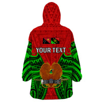 (Custom Personalised) Papua New Guinea Wearable Blanket Hoodie Southern Highlands Province Mix Coat Of Arms Polynesian Art - Wonder Print Shop