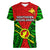 (Custom Personalised) Papua New Guinea Women V Neck T Shirt Southern Highlands Province Mix Coat Of Arms Polynesian Art - Wonder Print Shop