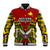 Papua New Guinea Baseball Jacket Western Province Mix Coat Of Arms Polynesian Art - Wonder Print Shop