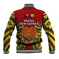 Papua New Guinea Baseball Jacket Western Province Mix Coat Of Arms Polynesian Art - Wonder Print Shop