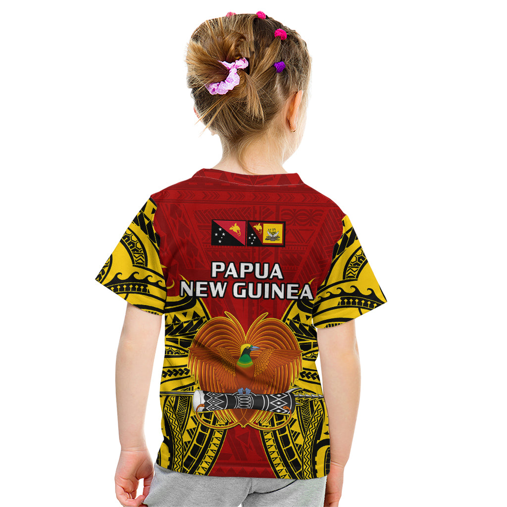 Papua New Guinea Kid T Shirt Western Province Mix Coat Of Arms Polynesian Art - Wonder Print Shop
