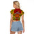Papua New Guinea Raglan Cropped T Shirt Western Province Mix Coat Of Arms Polynesian Art - Wonder Print Shop