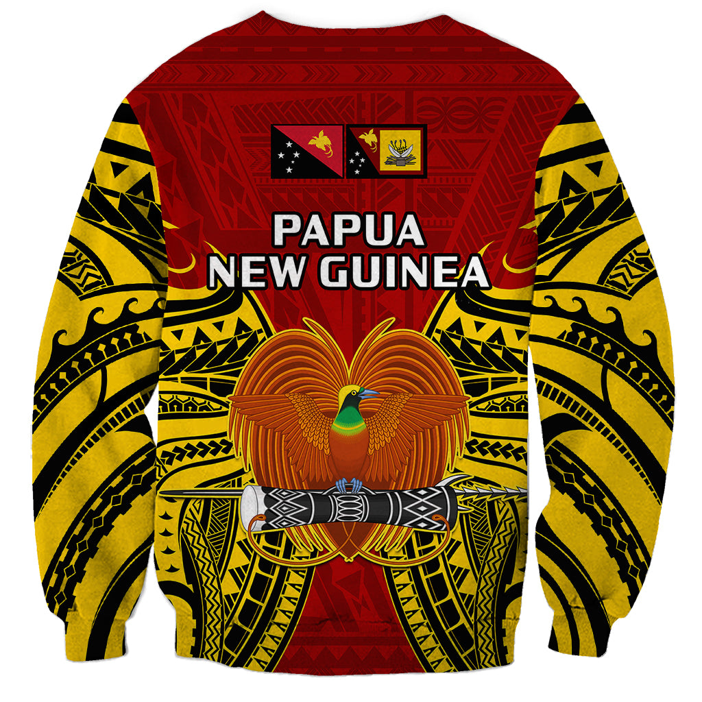 Papua New Guinea Sweatshirt Western Province Mix Coat Of Arms Polynesian Art - Wonder Print Shop