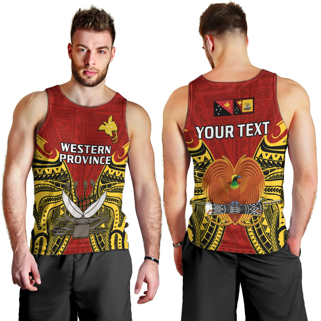 custom-personalised-papua-new-guinea-men-tank-top-western-province-mix-coat-of-arms-polynesian-art