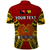 Custom Papua New Guinea Polo Shirt Western Province Mix Coat Of Arms Polynesian Art - Wonder Print Shop