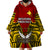 (Custom Personalised) Papua New Guinea Wearable Blanket Hoodie Western Province Mix Coat Of Arms Polynesian Art - Wonder Print Shop