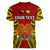 (Custom Personalised) Papua New Guinea Women V Neck T Shirt Western Province Mix Coat Of Arms Polynesian Art - Wonder Print Shop