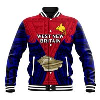 Papua New Guinea Baseball Jacket West New Britain Province Mix Coat Of Arms Polynesian Art - Wonder Print Shop