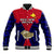 Papua New Guinea Baseball Jacket West New Britain Province Mix Coat Of Arms Polynesian Art - Wonder Print Shop