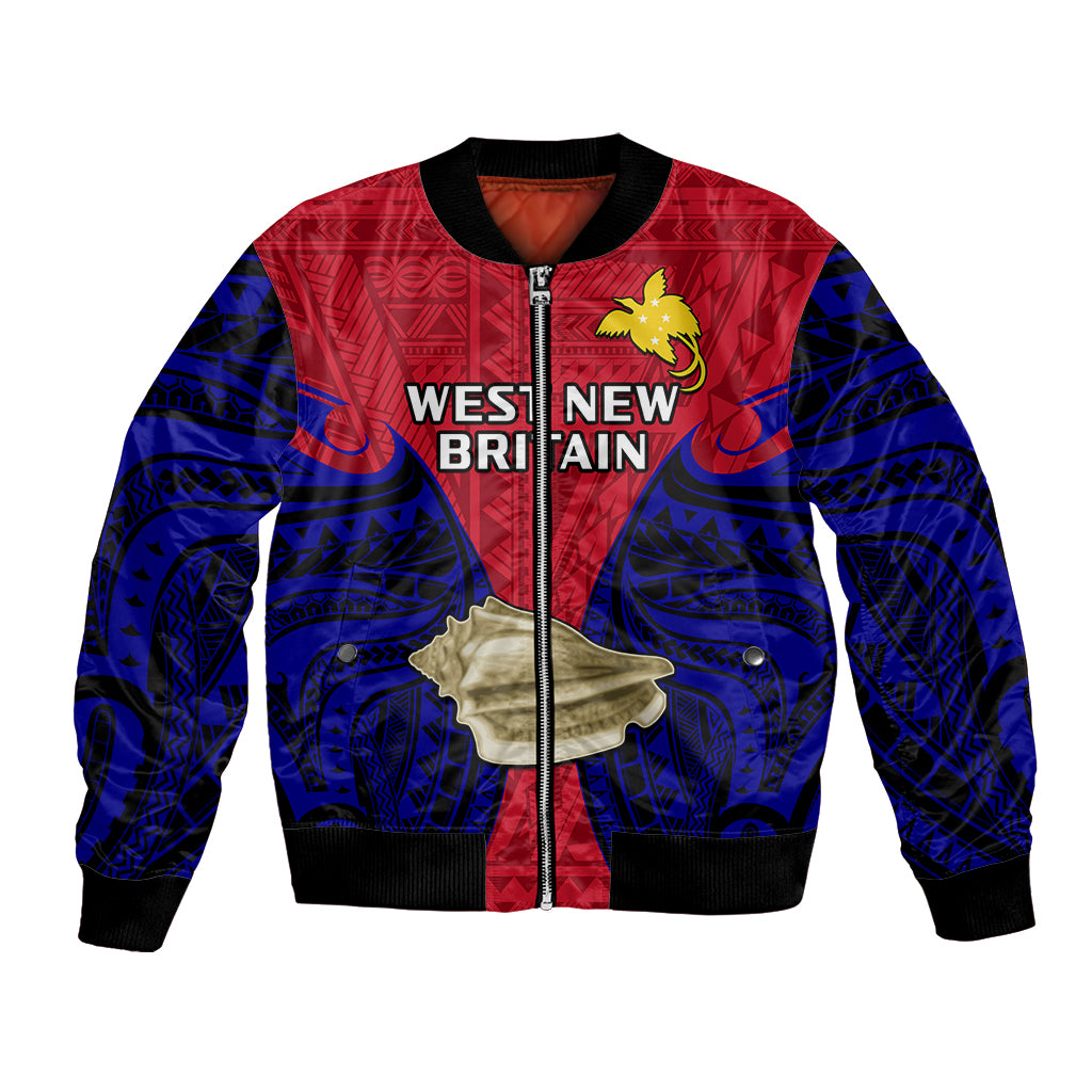 Papua New Guinea Bomber Jacket West New Britain Province Mix Coat Of Arms Polynesian Art - Wonder Print Shop