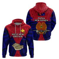 Papua New Guinea Hoodie West New Britain Province Mix Coat Of Arms Polynesian Art - Wonder Print Shop