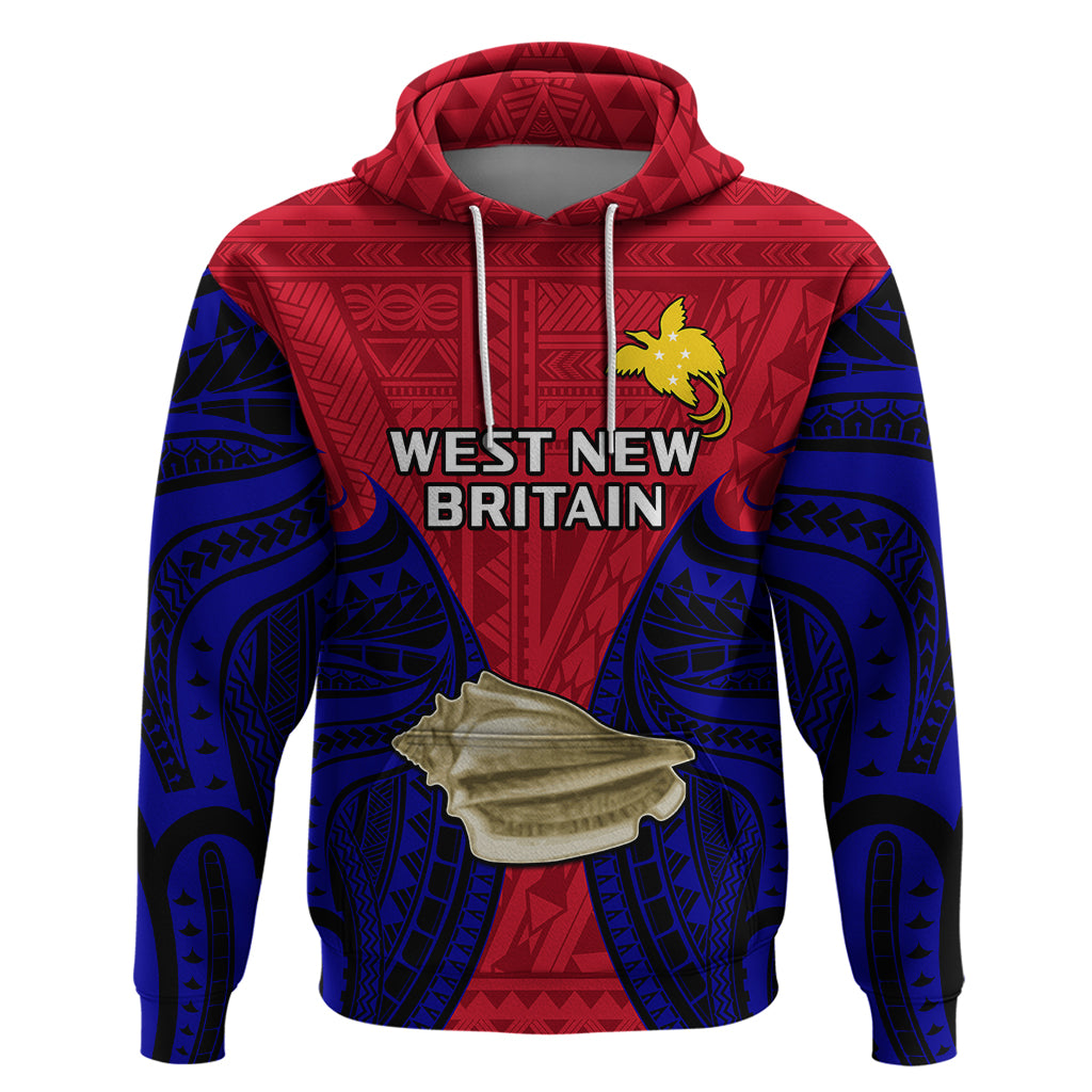 Papua New Guinea Hoodie West New Britain Province Mix Coat Of Arms Polynesian Art - Wonder Print Shop