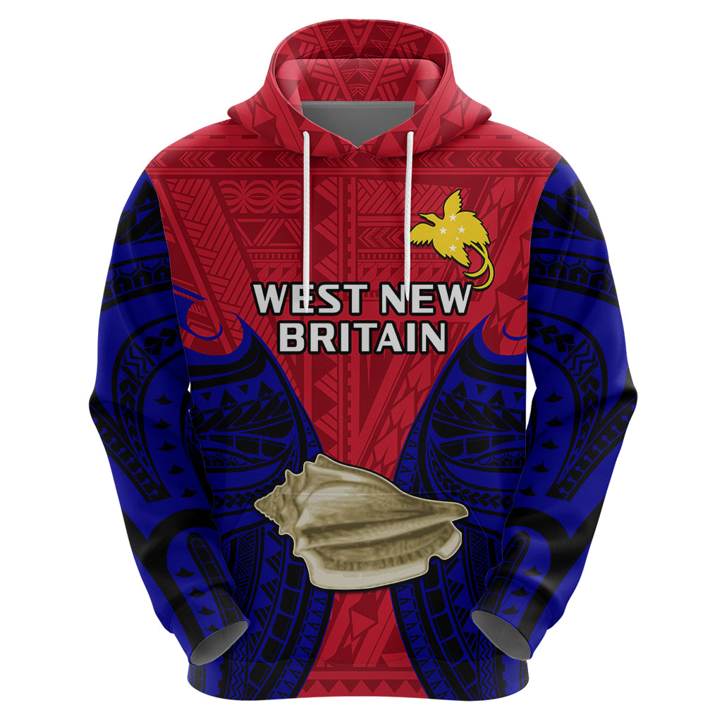 Papua New Guinea Hoodie West New Britain Province Mix Coat Of Arms Polynesian Art - Wonder Print Shop