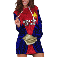 Papua New Guinea Hoodie Dress West New Britain Province Mix Coat Of Arms Polynesian Art - Wonder Print Shop