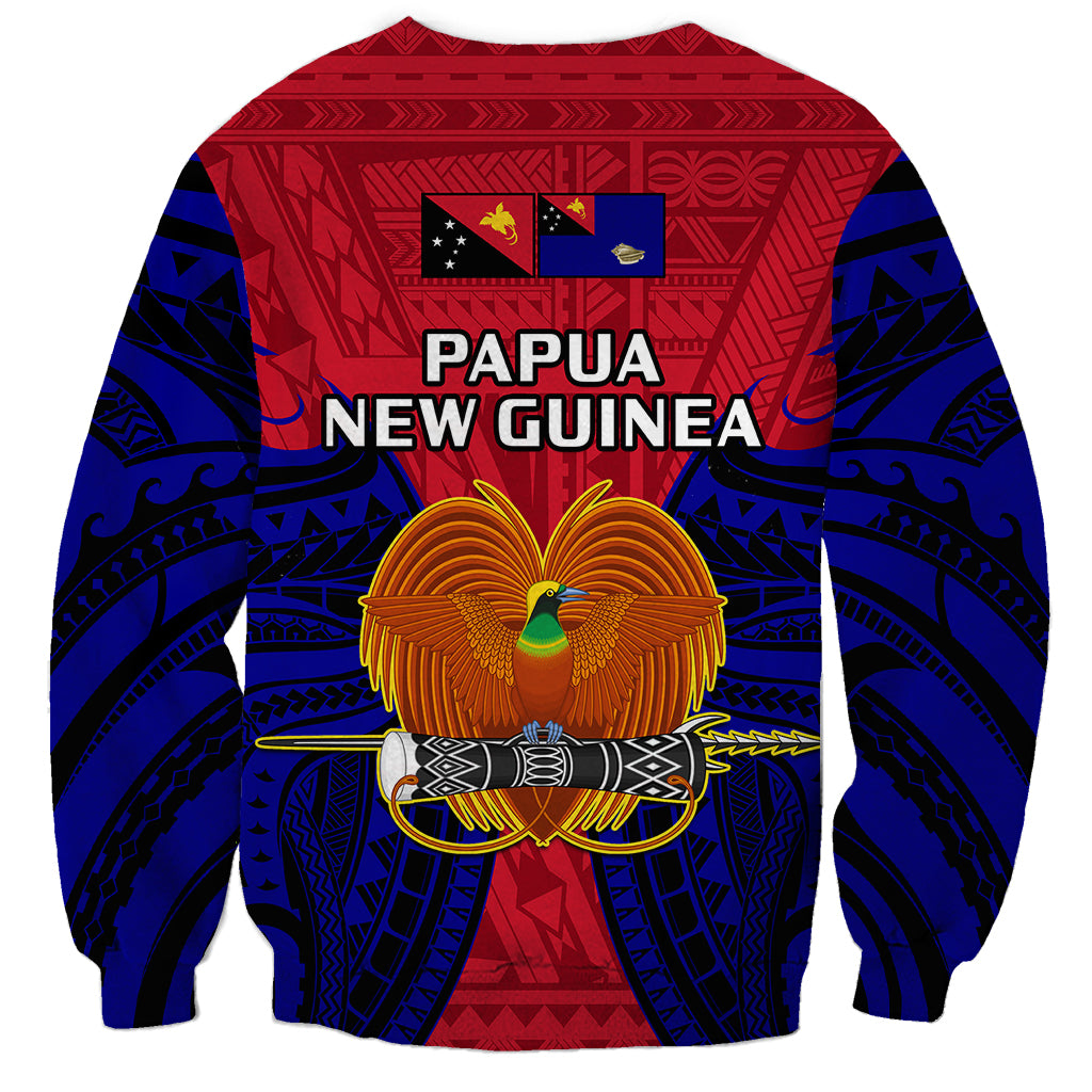Papua New Guinea Sweatshirt West New Britain Province Mix Coat Of Arms Polynesian Art - Wonder Print Shop