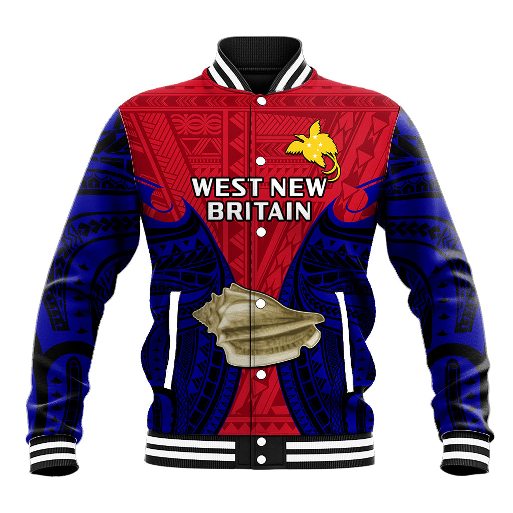 custom-personalised-papua-new-guinea-baseball-jacket-west-new-britain-province-mix-coat-of-arms-polynesian-art