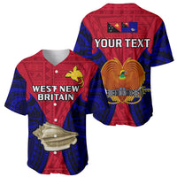 (Custom Personalised) Papua New Guinea Baseball Jersey West New Britain Province Mix Coat Of Arms Polynesian Art - Wonder Print Shop