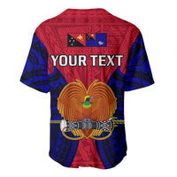 (Custom Personalised) Papua New Guinea Baseball Jersey West New Britain Province Mix Coat Of Arms Polynesian Art - Wonder Print Shop