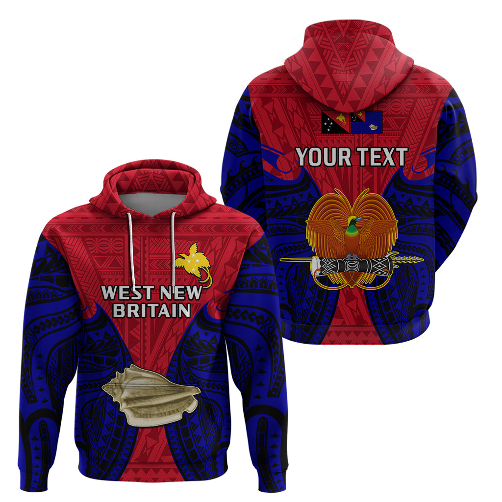 Custom Papua New Guinea Hoodie West New Britain Province Mix Coat Of Arms Polynesian Art - Wonder Print Shop