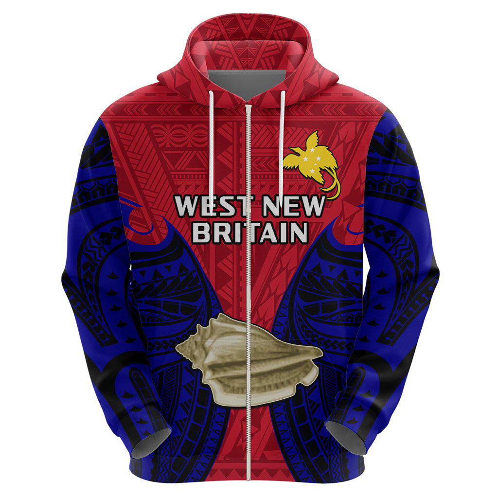 Custom Papua New Guinea Hoodie West New Britain Province Mix Coat Of Arms Polynesian Art - Wonder Print Shop