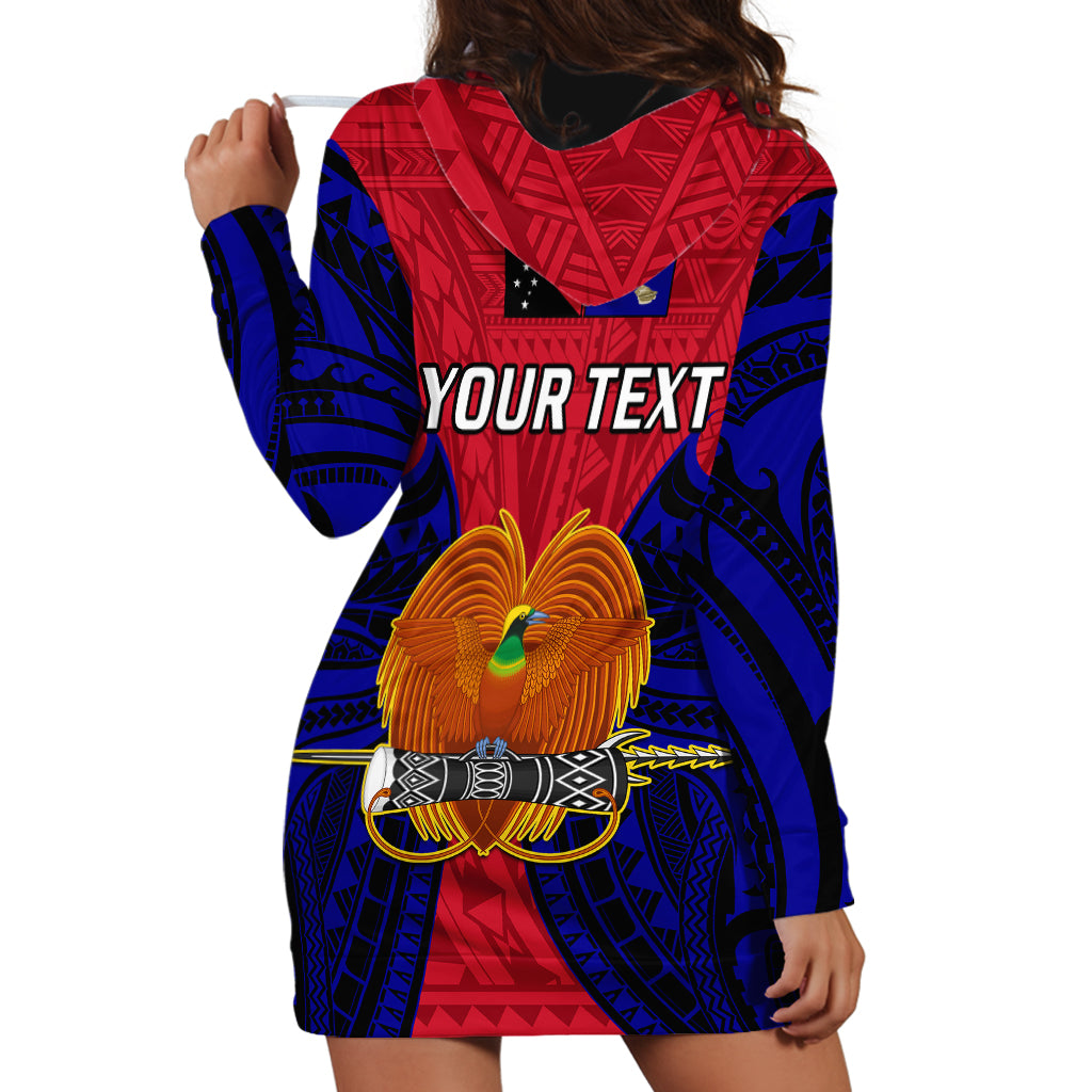 (Custom Personalised) Papua New Guinea Hoodie Dress West New Britain Province Mix Coat Of Arms Polynesian Art - Wonder Print Shop