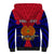 (Custom Personalised) Papua New Guinea Sherpa Hoodie West New Britain Province Mix Coat Of Arms Polynesian Art - Wonder Print Shop