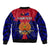 (Custom Personalised) Papua New Guinea Sleeve Zip Bomber Jacket West New Britain Province Mix Coat Of Arms Polynesian Art - Wonder Print Shop