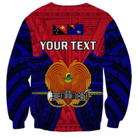 (Custom Personalised) Papua New Guinea Sweatshirt West New Britain Province Mix Coat Of Arms Polynesian Art - Wonder Print Shop