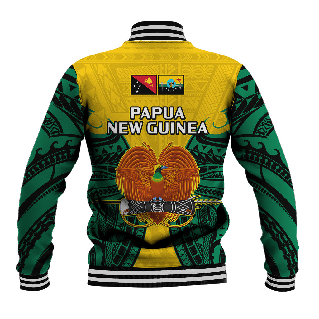 Papua New Guinea Baseball Jacket Hela Province Mix Coat Of Arms Polynesian Art - Wonder Print Shop