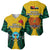 Papua New Guinea Baseball Jersey Hela Province Mix Coat Of Arms Polynesian Art - Wonder Print Shop