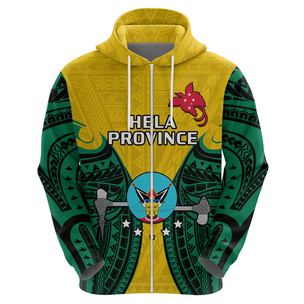 Papua New Guinea Hoodie Hela Province Mix Coat Of Arms Polynesian Art - Wonder Print Shop