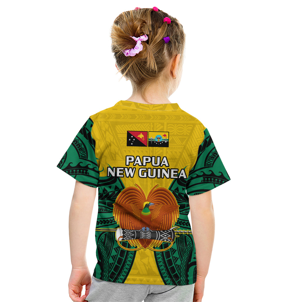 Papua New Guinea Kid T Shirt Hela Province Mix Coat Of Arms Polynesian Art - Wonder Print Shop