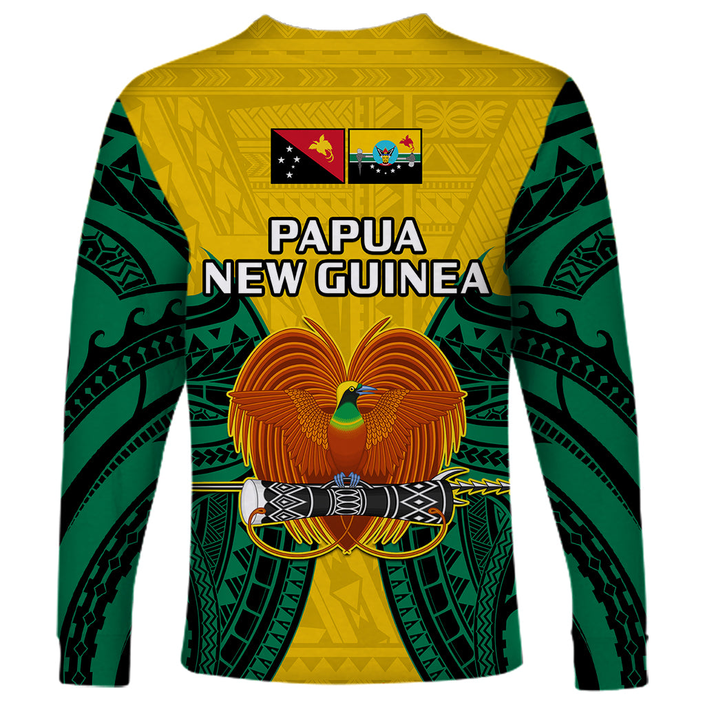 Papua New Guinea Long Sleeve Shirt Hela Province Mix Coat Of Arms Polynesian Art - Wonder Print Shop