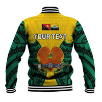 (Custom Personalised) Papua New Guinea Baseball Jacket Hela Province Mix Coat Of Arms Polynesian Art - Wonder Print Shop