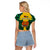 (Custom Personalised) Papua New Guinea Raglan Cropped T Shirt Hela Province Mix Coat Of Arms Polynesian Art - Wonder Print Shop