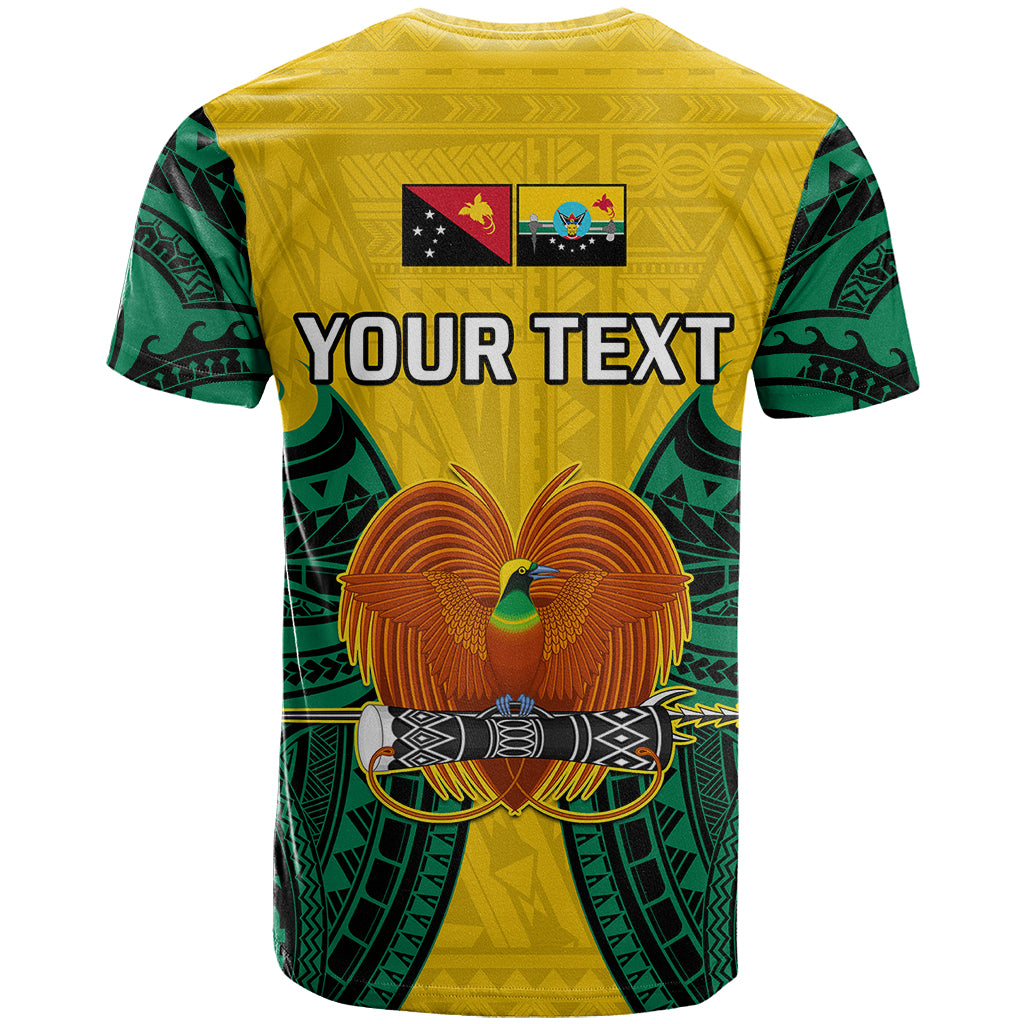 Custom Papua New Guinea T Shirt Hela Province Mix Coat Of Arms Polynesian Art - Wonder Print Shop