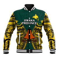 Papua New Guinea Baseball Jacket Jiwaka Province Mix Coat Of Arms Polynesian Art - Wonder Print Shop